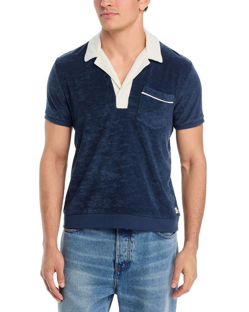 マリーン レイヤー メンズ トップス ポロシャツ ヴィンテージ パイル Marine Layer Emilio Vintage Terry Polo Shirt NavyWhite ホワイト