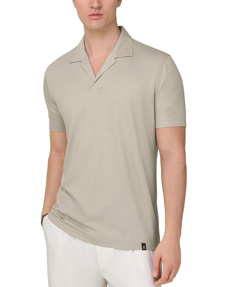 ボッジミラノ メンズ トップス ポロシャツ リネン Boggi Milano Linen Blend Polo Shirt Sand サンド