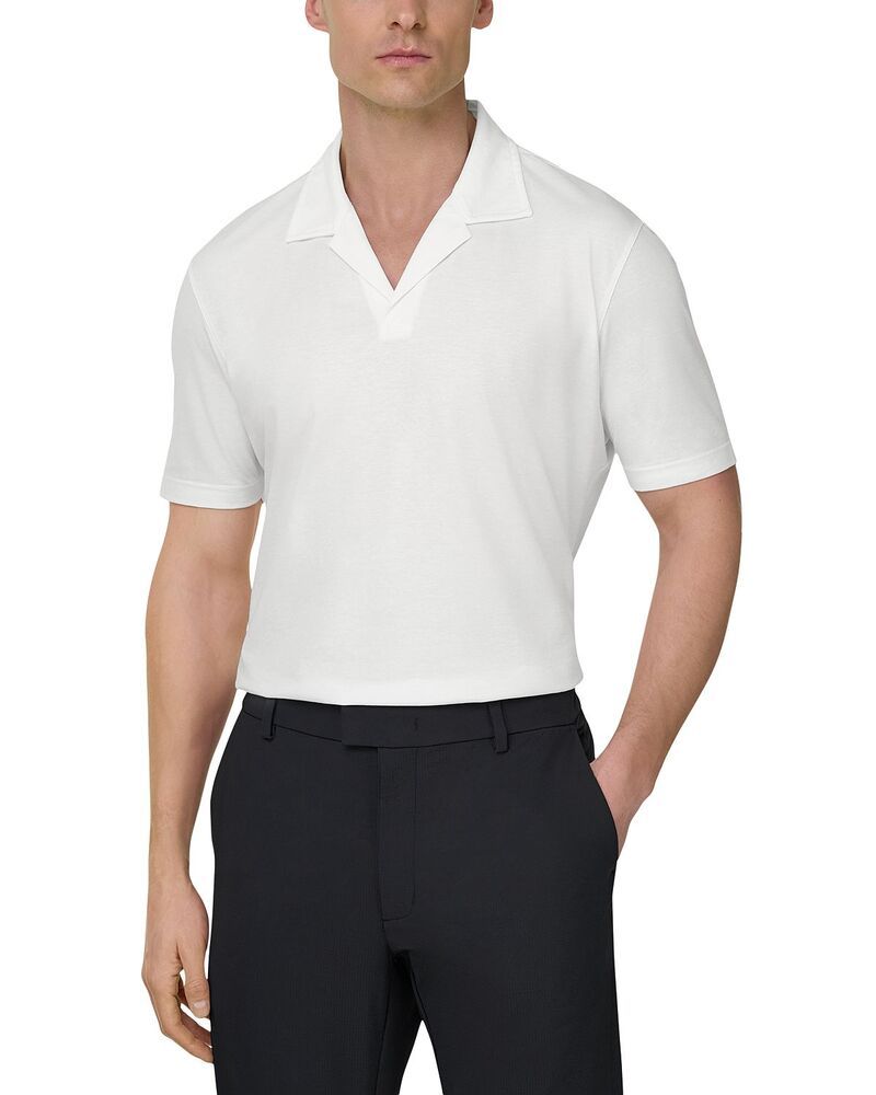 ボッジミラノ メンズ トップス ポロシャツ リネン Boggi Milano Linen Blend Polo Shirt White ホワイト