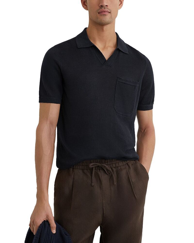 レイス メンズ トップス ポロシャツ REISS Fairmont Polo Shirt Navy ネイビー