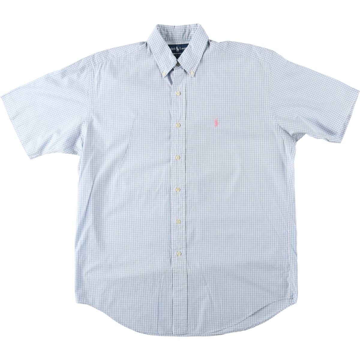 古着 ラルフローレン Ralph Lauren BLAKE ギンガムチェック 半袖 ボタンダウン チェックシャツ メンズM相当/eaa644869