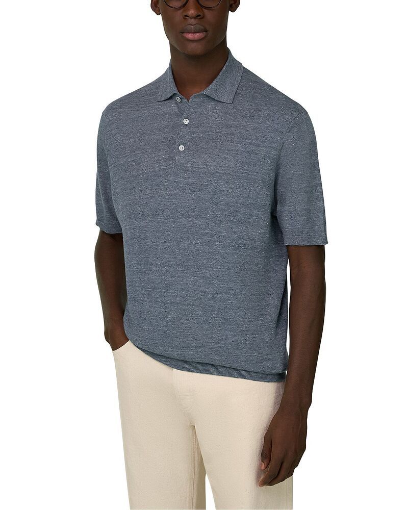 ボッジミラノ メンズ トップス ポロシャツ Boggi Milano Heather Polo Shirt Indigo インディゴ
