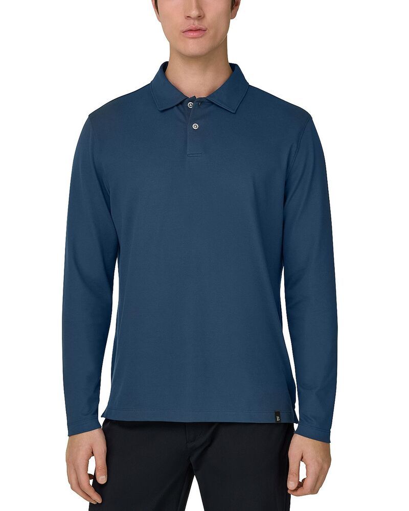 ボッジミラノ メンズ トップス ポロシャツ Boggi Milano High Performance Pique Polo Shirt with SCafe Yarn Air Blue ブルー