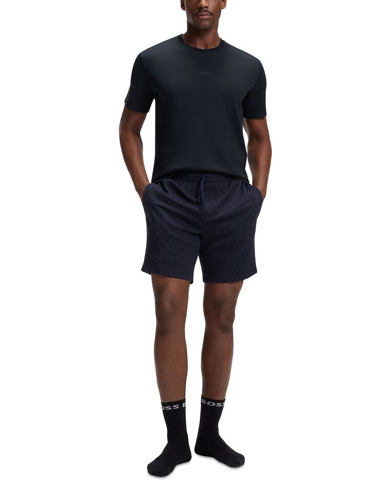 ボス メンズ アウター パーカー・スウェット Tシャツ ショートパンツ BOSS TShirt Shorts Pajama Set Dark Blue ブルー