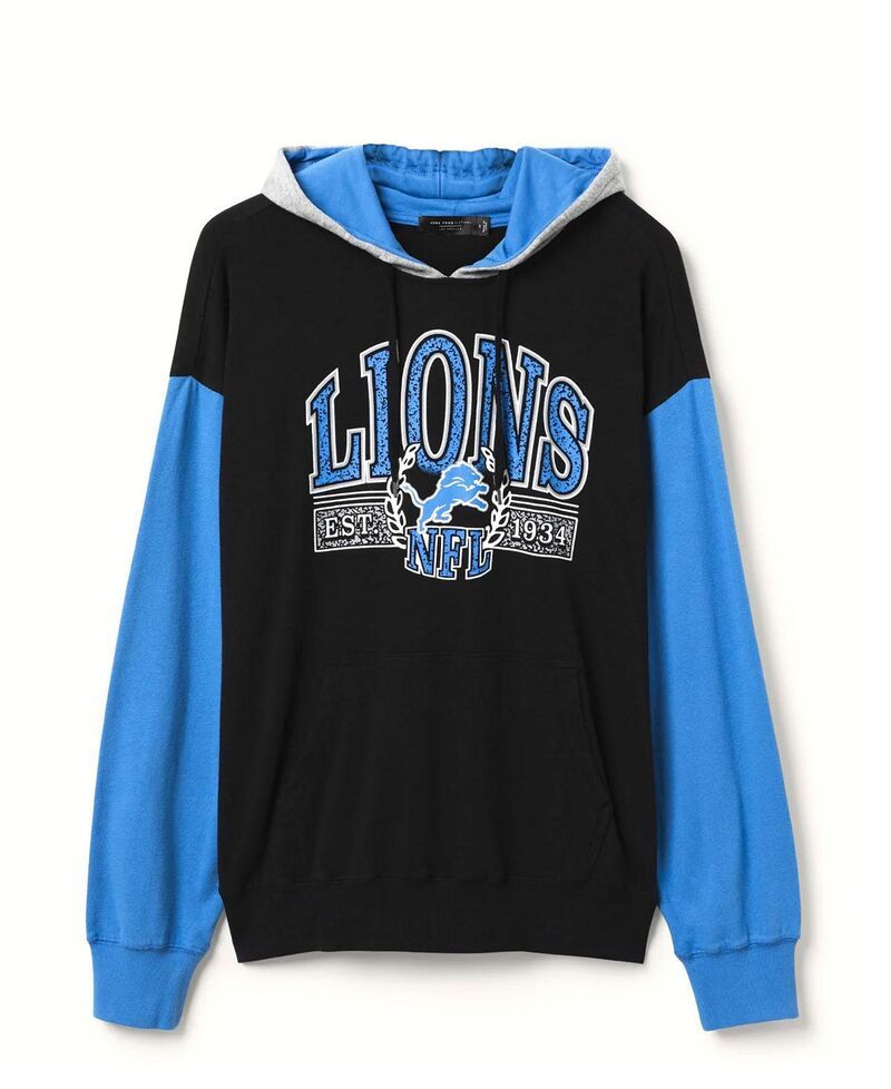 ジャンクフードクロージング メンズ アウター パーカー・スウェット Junk Food Clothing Unisex NFL Detroit Lions Tri Color Block Hoodie