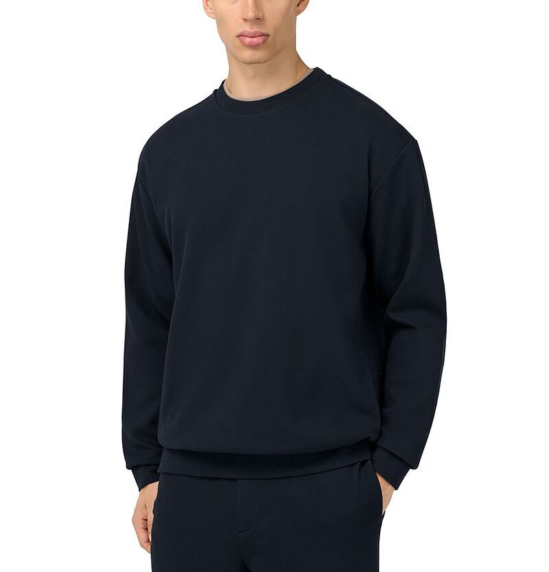 ボッジミラノ メンズ アウター パーカー・スウェット シャツ Boggi Milano Twill Interlock Sweatshirt Navy Blue ネイビー