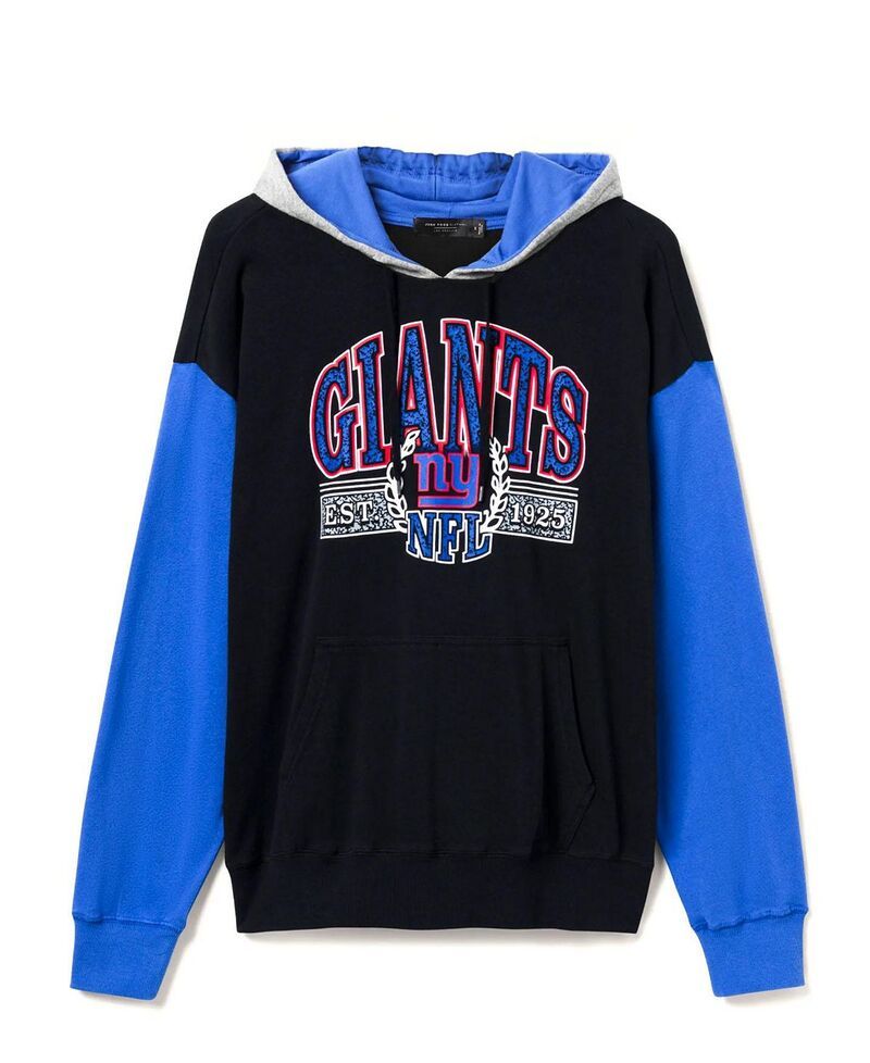 ジャンクフードクロージング メンズ アウター パーカー・スウェット Junk Food Clothing Unisex NFL New York Giants Tri Color Block Hood