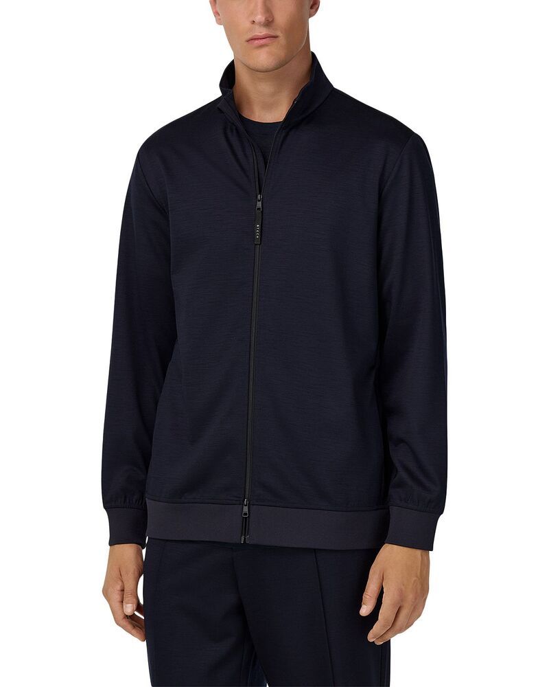 ボッジミラノ メンズ アウター パーカー・スウェット シャツ Boggi Milano Zip Front Sweatshirt Navy Blue ネイビー