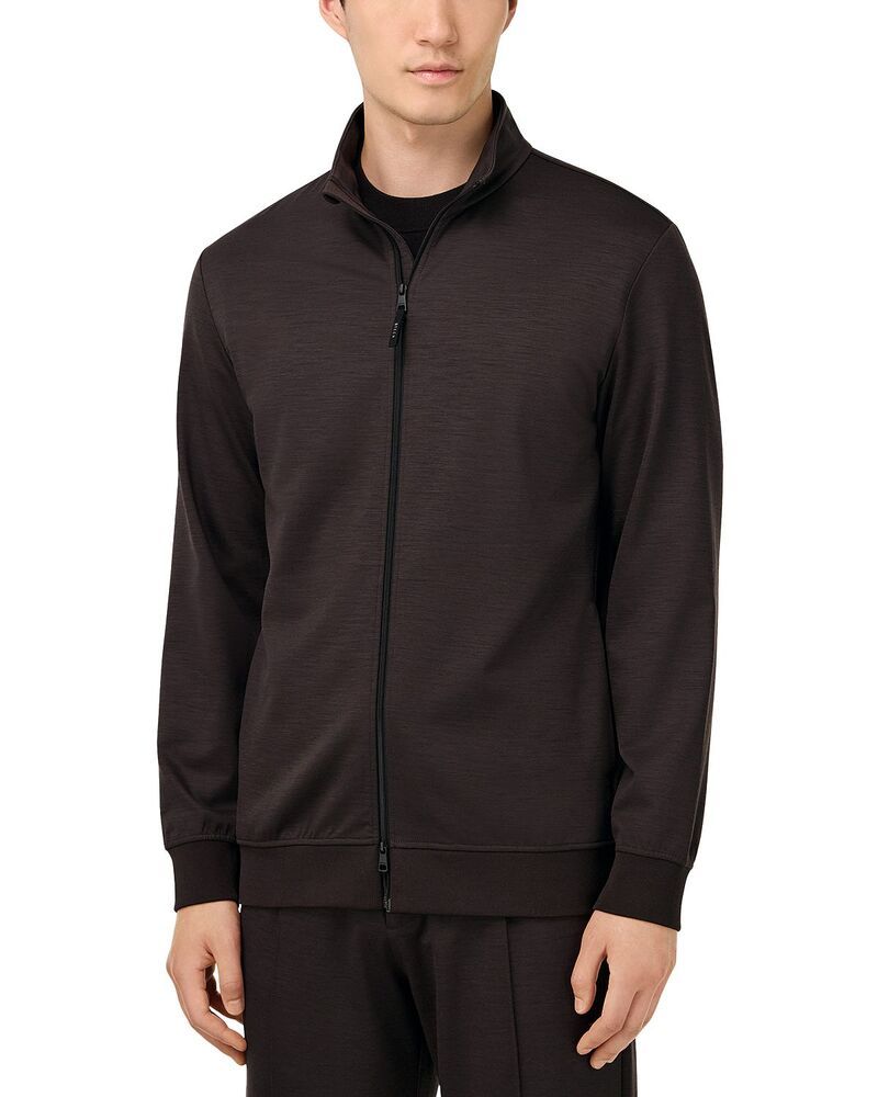 ボッジミラノ メンズ アウター パーカー・スウェット シャツ Boggi Milano Zip Front Sweatshirt Brown ブラウン