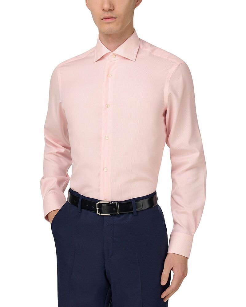 ボッジミラノ メンズ トップス シャツ スリムフィット Boggi Milano Twill Non Iron Slim Fit Shirt Pink ピンク