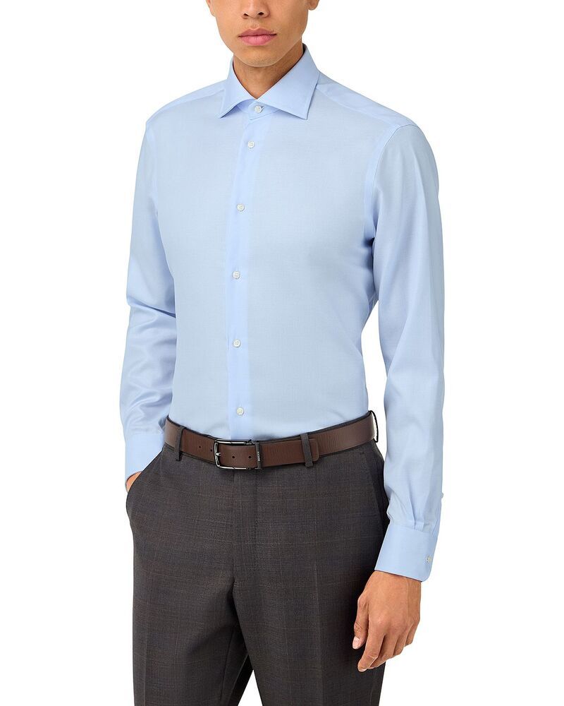 ボッジミラノ メンズ トップス シャツ Boggi MilanonIron Twill Windsor Collar Dresshirt Light Blue ブルー