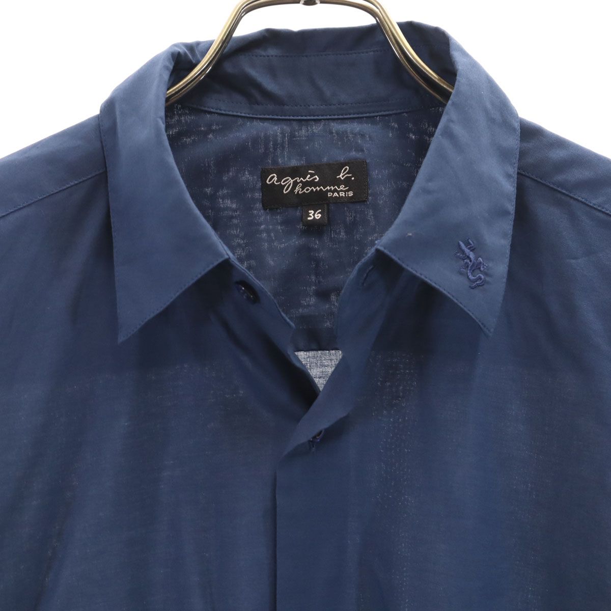 agnes シャツ メンズ 長袖 b. コットン homme アニエスベー