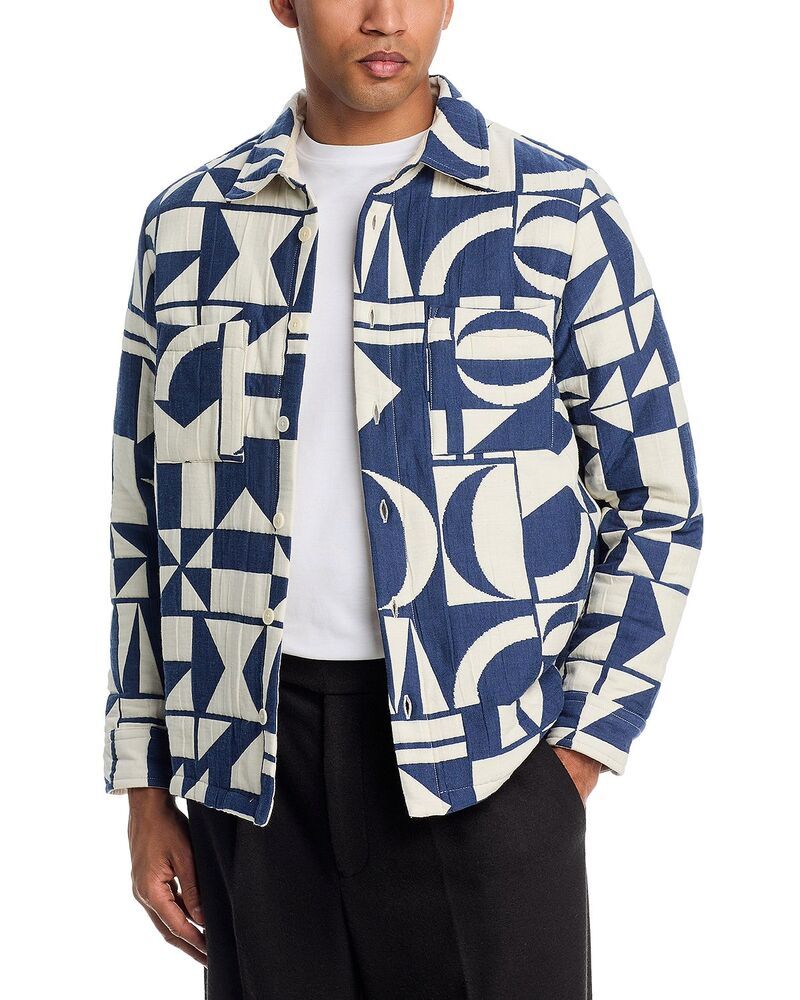 ワックスロンドン メンズ トップス シャツ Wax London Ottovershirt BlueEcru エクリュ