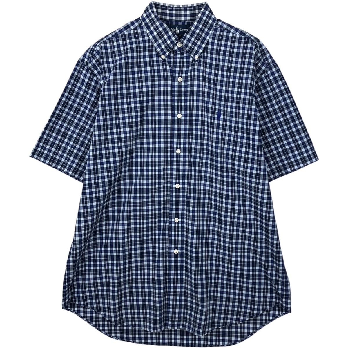 古着 ラルフローレン Ralph Lauren BLAKE 半袖 ボタンダウン チェックシャツ メンズM相当/eaa644850