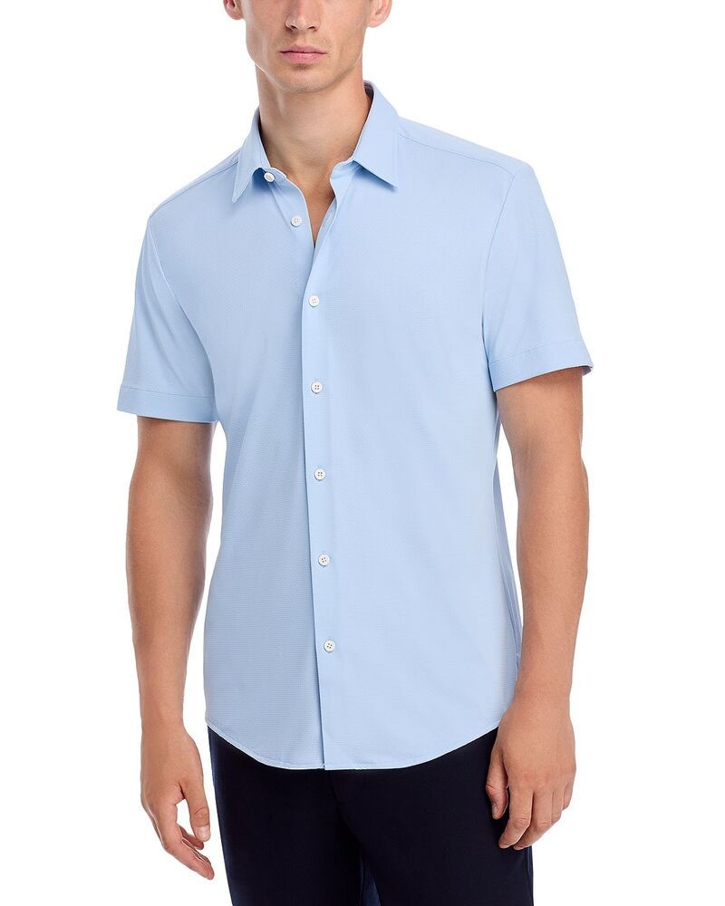 ボス メンズ トップス シャツ スリムフィット ボタンダウン BOSS Performance Roan Slim Fit Button Down Shirt Light Pastel Blue ブル