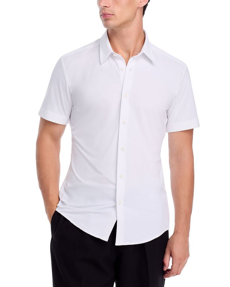 ボス メンズ トップス シャツ スリムフィット ボタンダウン BOSS Performance Roan Slim Fit Button Down Shirt White ホワイト
