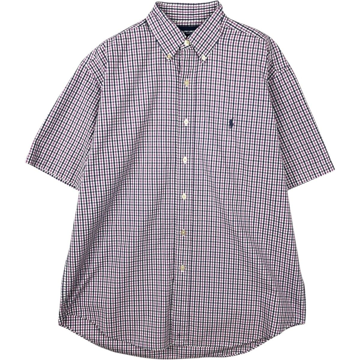 古着 ラルフローレン Ralph Lauren RALPH LAUREN GOLF TILDEN ギンガムチェック 半袖 ボタンダウン チェックシャツ メンズM相当/eaa644833
