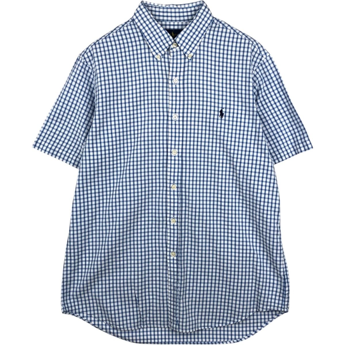 古着 ラルフローレン Ralph Lauren 半袖 ボタンダウン チェックシャツ メンズL相当/eaa644838