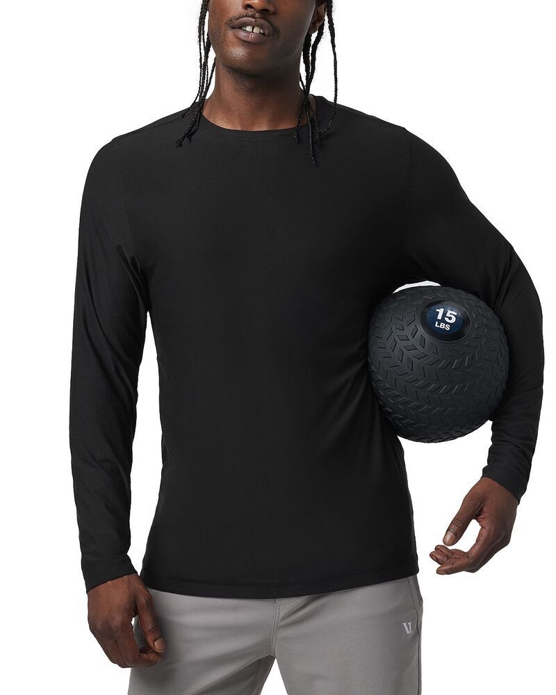ビュオーリ メンズ トップス Tシャツ Vuori Strato Long Sleeve Tech Tee Black ブラック