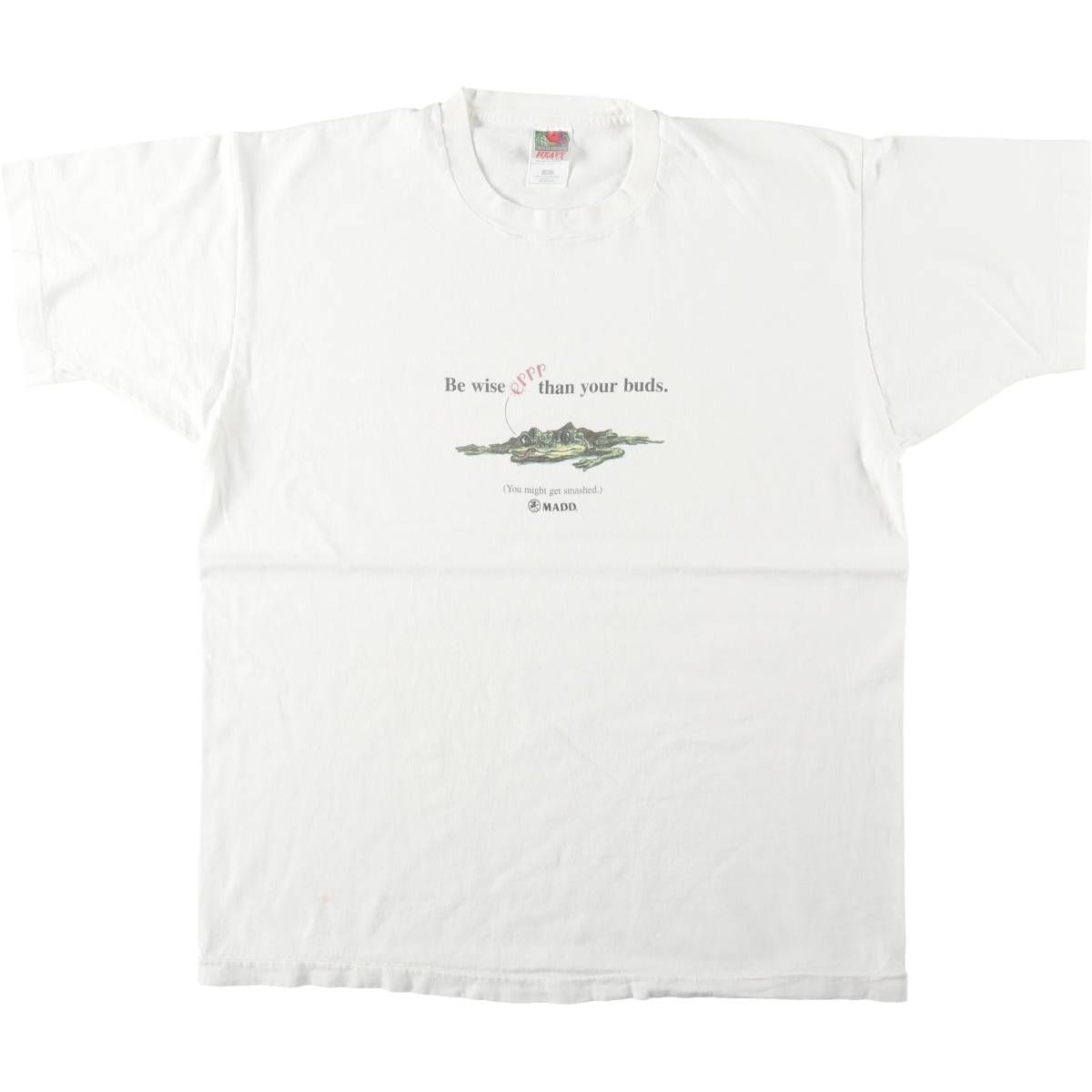 古着 90年代 フルーツオブザルーム FRUIT OF THE LOOM HEAVY cotton プリントTシャツ USA製 メンズXL相当 ヴィンテージ/eaa645040