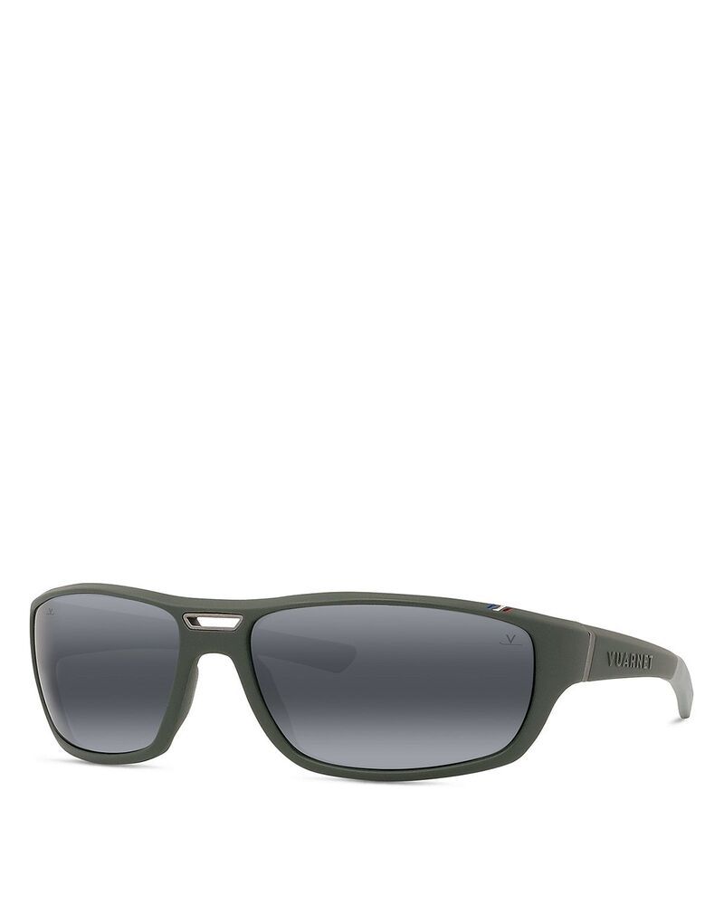 ヴュアルネ レディース アクセサリー サングラス・アイウェア Vuarnet Rectangular Sunglasses 62mm Khaki GREY グレー