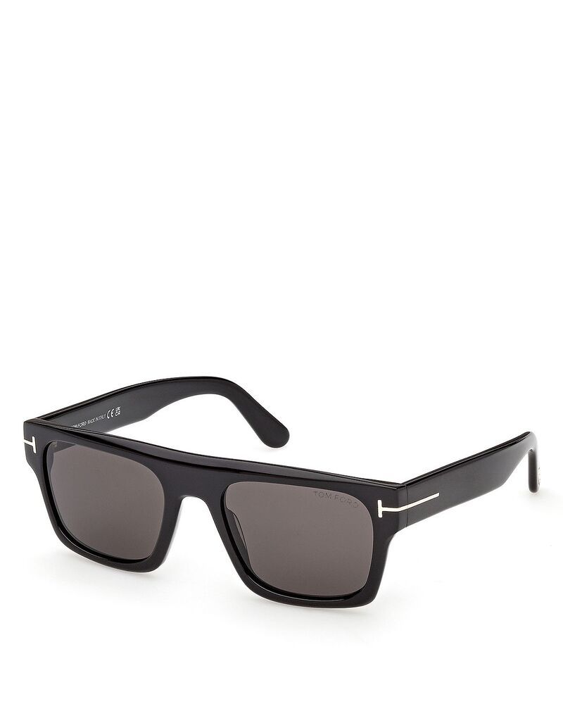 トム・フォード レディース アクセサリー サングラス・アイウェア Tom Ford Square Sunglasses 53mm shiny blacksmoke ブラック