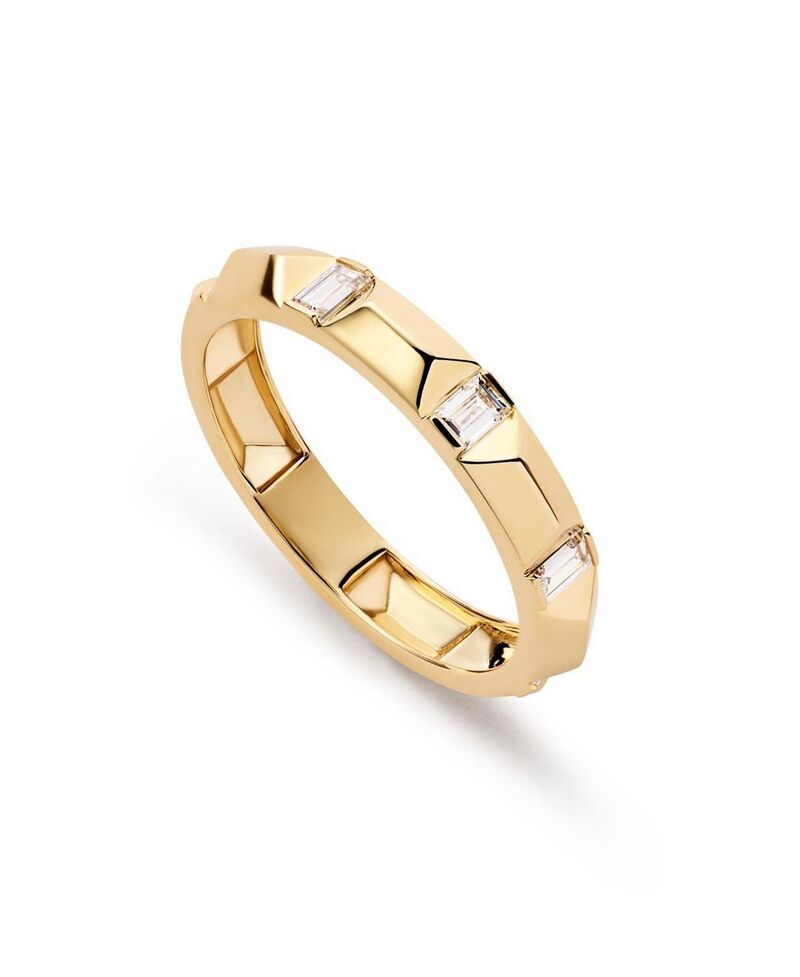 アナルイサ レディース アクセサリー リング Ana Luisa Solid Yellow Gold Astrid Lab Grown Diamond Station Ringold ゴールド