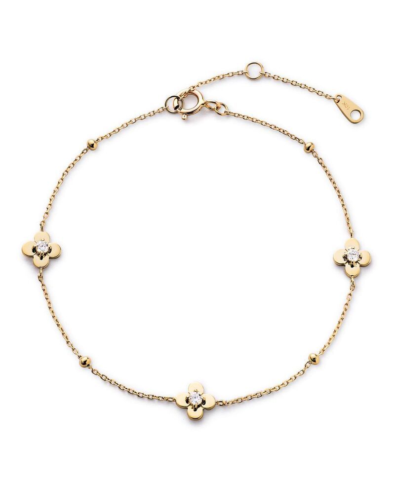 アナルイサ レディース アクセサリー ブレスレット・バングル・アンクレット ミニ Ana Luisa Solid Yellow Gold Mini Flower Station Bracelet Go