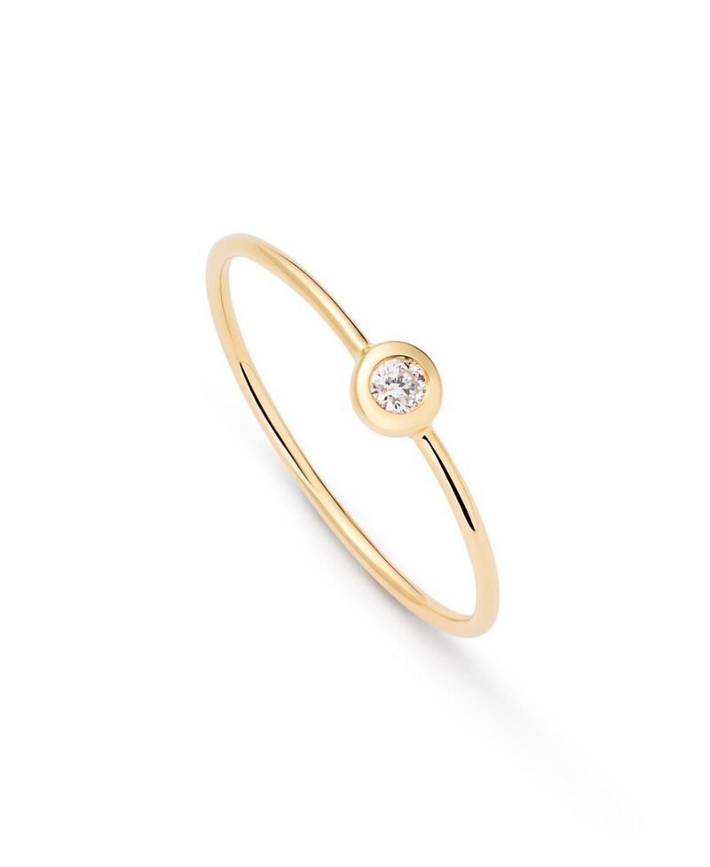 アナルイサ レディース アクセサリー リング Ana Luisa Solid Yellow Gold Solo LabGrown Diamond Stacking Ringold ゴールド