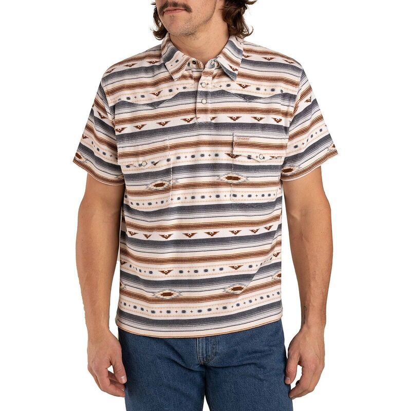 センデロプロビジョンズ メンズ トップス ポロシャツ パイル Sendero Provisions Co Cantina Terry Polo Shirt Mens GrayTan Southwest
