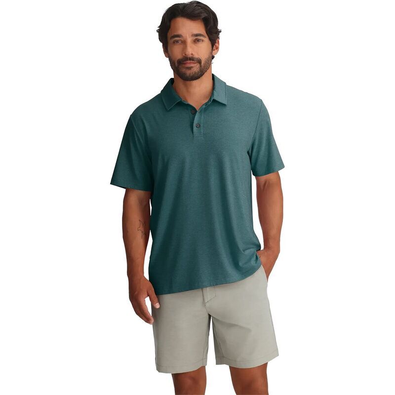 フリー フライ メンズ トップス ポロシャツ Free Fly Bamboo Flex Polo II Shirt Mens Heather Sea Pine ヘザー