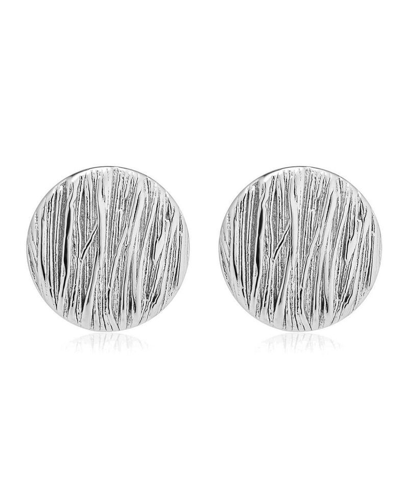 オラディナ レディース アクセサリー ピアス・イヤリング リネン Oradina Sterling Silver Linen Button Earringsilver シルバー
