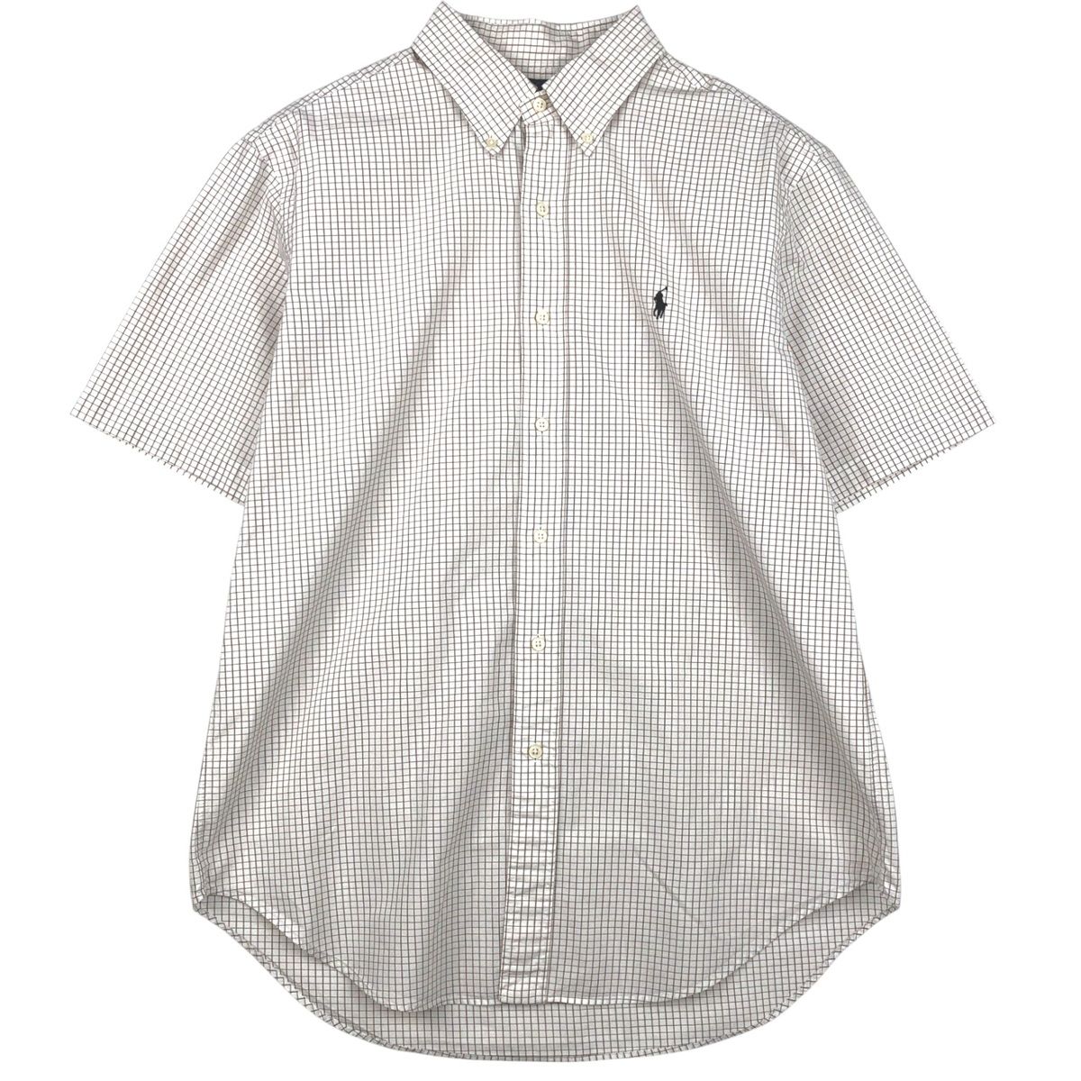 古着 ラルフローレン Ralph Lauren CLASSIC FIT 半袖 ボタンダウン チェックシャツ メンズL相当/eaa641129