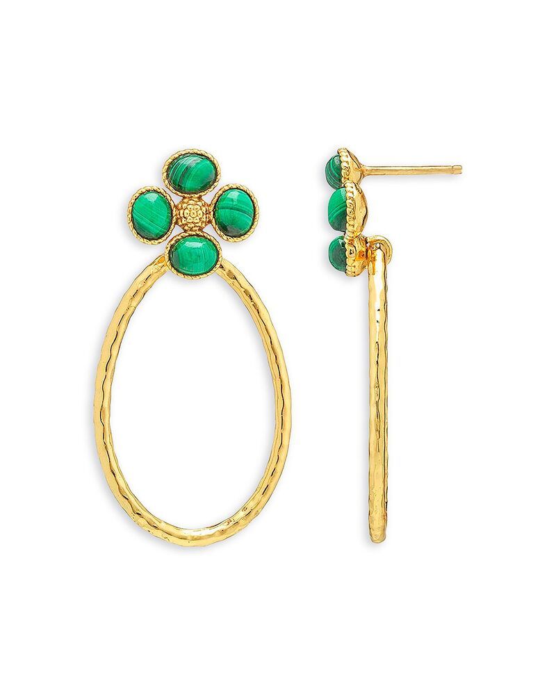 カプシーヌ ドゥ ウルフ レディース アクセサリー ピアス・イヤリング Capucine De Wulf Malachite Berry Clover Teardrop Earrings GreenG