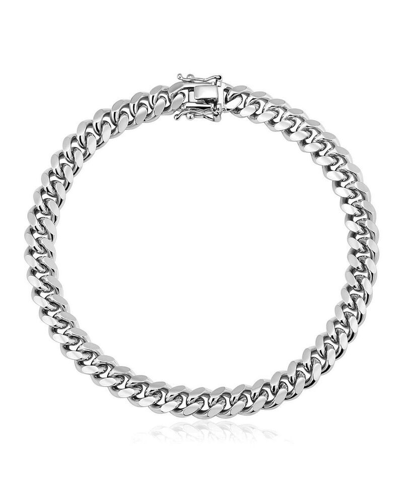 オラディナ メンズ アクセサリー ブレスレット・バングル・アンクレット Oradina Sterling Silver In Command Cuban Statement Bracelet Silv