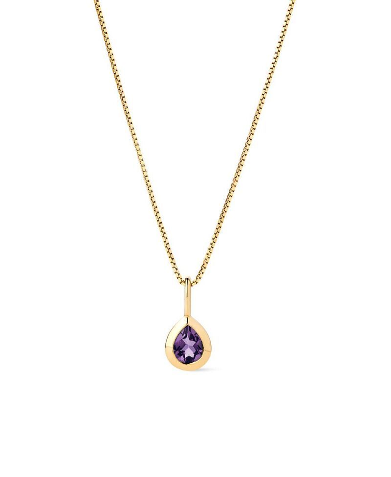 アナルイサ レディース アクセサリー ネックレス・チョーカー・ペンダントトップ レース Ana Luisa Solid Yellow Gold Teardrop Charm Necklace Pink