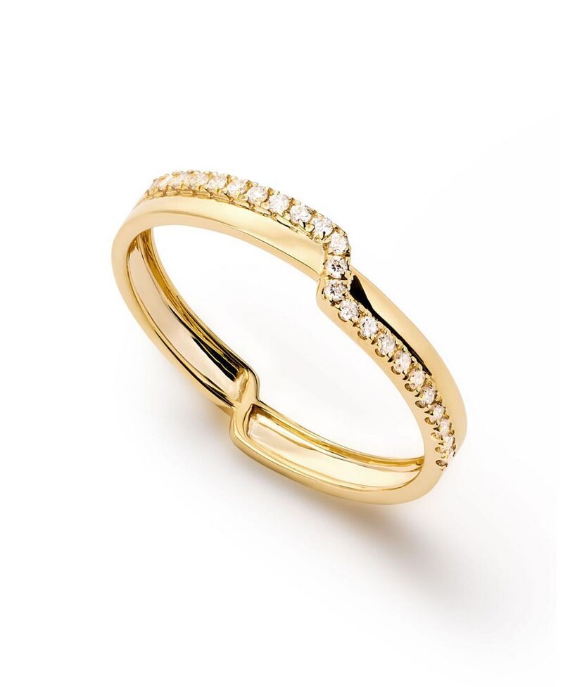 アナルイサ レディース アクセサリー リング Ana Luisa Solid Yellow Gold Lab Grown Diamond Elevate Ringold ゴールド