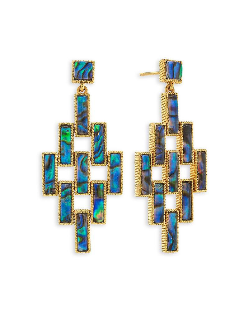 カプシーヌ ドゥ ウルフ レディース アクセサリー ピアス・イヤリング Capucine De Wulf Pathway Post Drop Earrings BlueGold ブルー