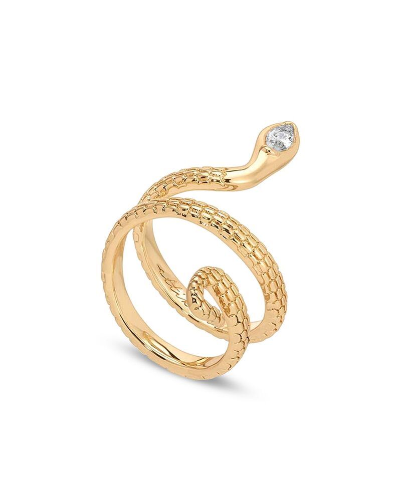 エティカ レディース アクセサリー リング Ettika Serpentina Cubic Zirconia Snake Ringold ゴールド