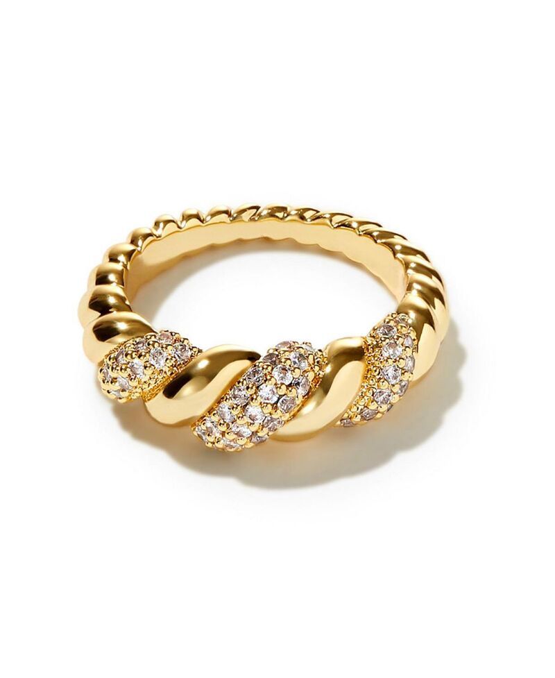アナルイサ レディース アクセサリー リング Ana Luisa Rope Pave Ringold ゴールド