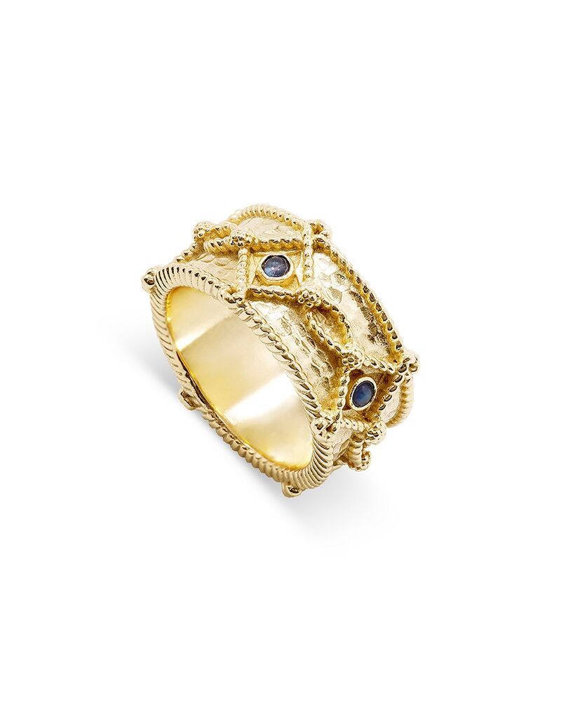 カプシーヌ ドゥ ウルフ レディース アクセサリー リング Capucine De Wulf Victoria Labradorite Band Ring BlueGold ブルー