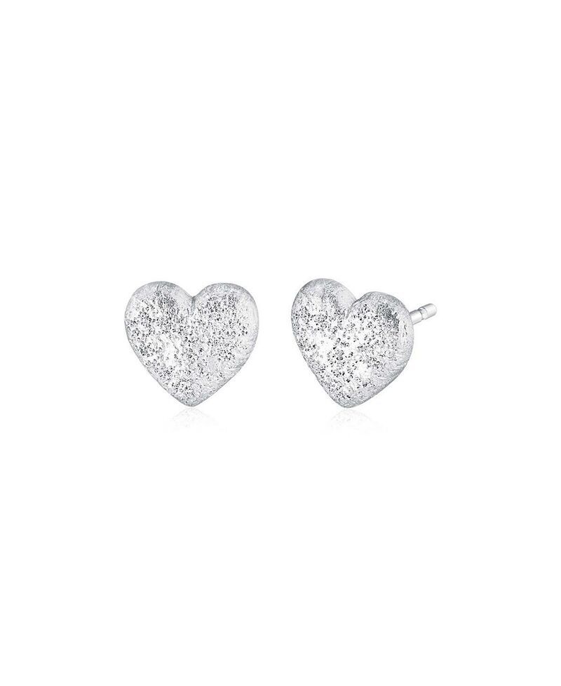 オラディナ レディース アクセサリー リング Oradina Sterling Silver Shimmering Heart Studsilver シルバー