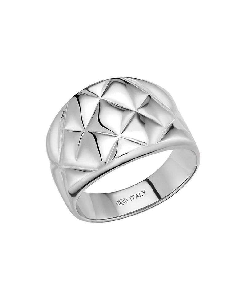 オラディナ レディース アクセサリー リング キルティング Oradina Sterling Silver Quilted Ring Silver シルバー