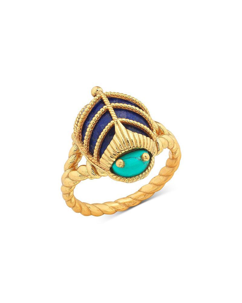 カプシーヌ ドゥ ウルフ レディース アクセサリー リング プチ Capucine De Wulf Scarab Petite Ring TurquoiseLapis ターコイズ