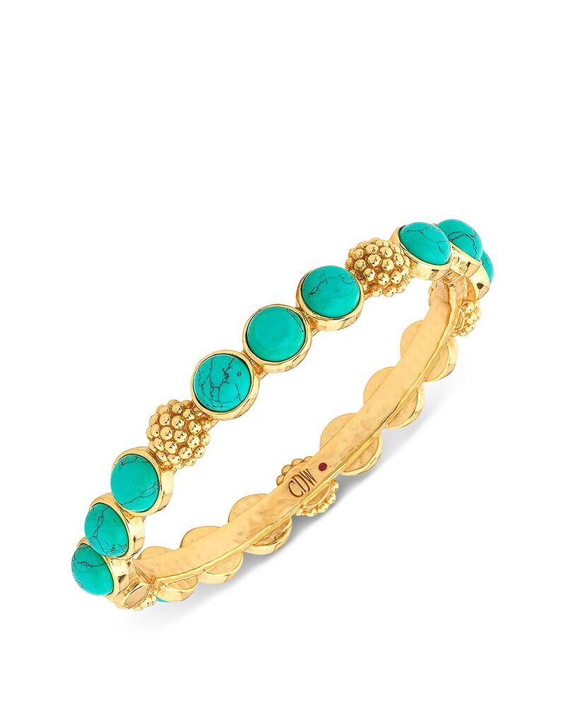 カプシーヌ ドゥ ウルフ レディース アクセサリー ブレスレット・バングル・アンクレット Capucine De Wulf Berry Gem Hinged Bangle Braceleturquoi