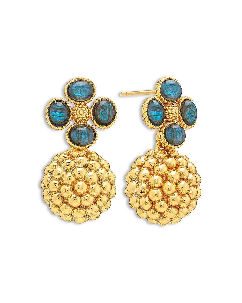 カプシーヌ ドゥ ウルフ レディース アクセサリー ピアス・イヤリング Capucine De Wulf Blue Labradorite Berry Clover Drop Earrings Blu