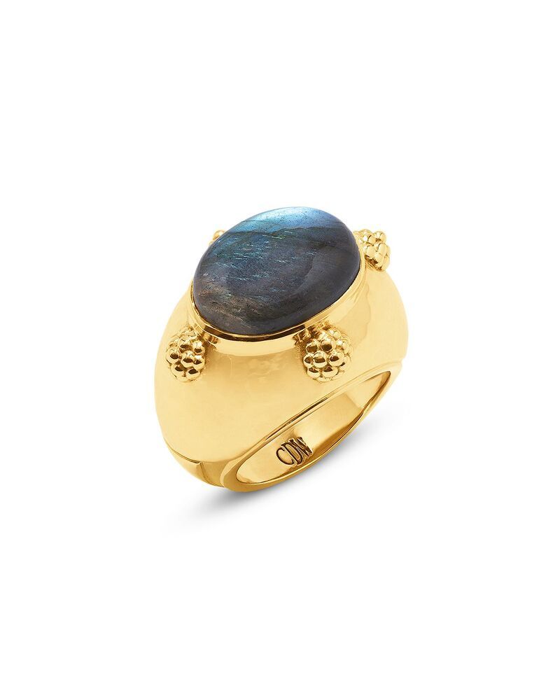 カプシーヌ ドゥ ウルフ レディース アクセサリー リング Capucine De Wulf Cleopatra Ovalabradorite Ring BlueGold ブルー