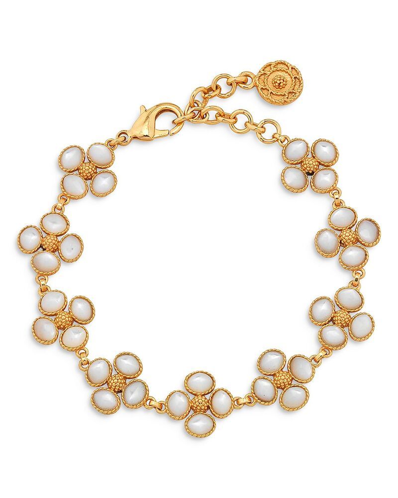 カプシーヌ ドゥ ウルフ レディース アクセサリー ブレスレット・バングル・アンクレット Capucine De Wulf Berry Clover Link Bracelet Pearl White