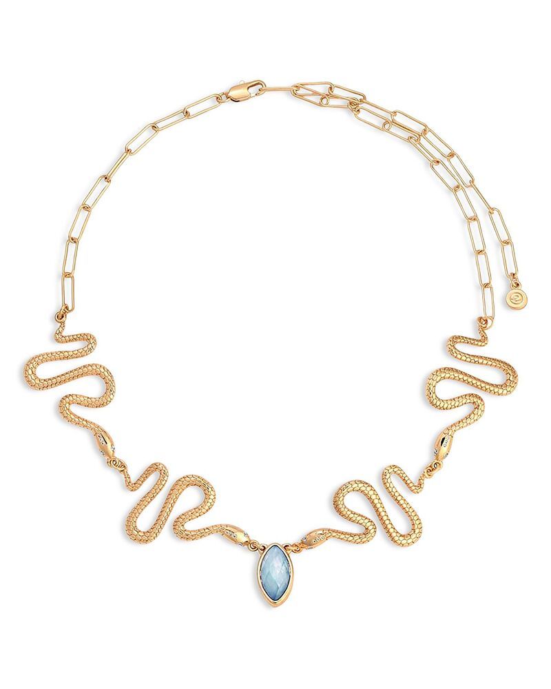 エティカ レディース アクセサリー ネックレス・チョーカー・ペンダントトップ レース Ettika Serpentinabalone Snake Choker Necklace 12251625 Bl