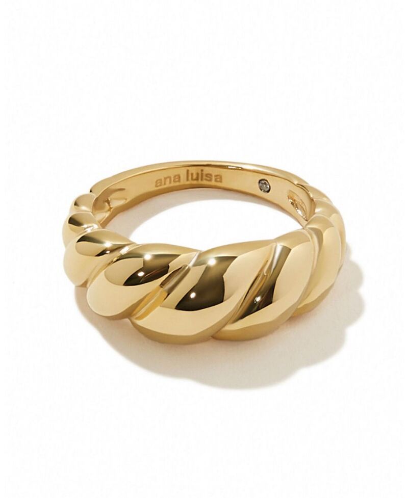 アナルイサ レディース アクセサリー リング Ana Luisa Rope Bold Gold Twist Ringold ゴールド